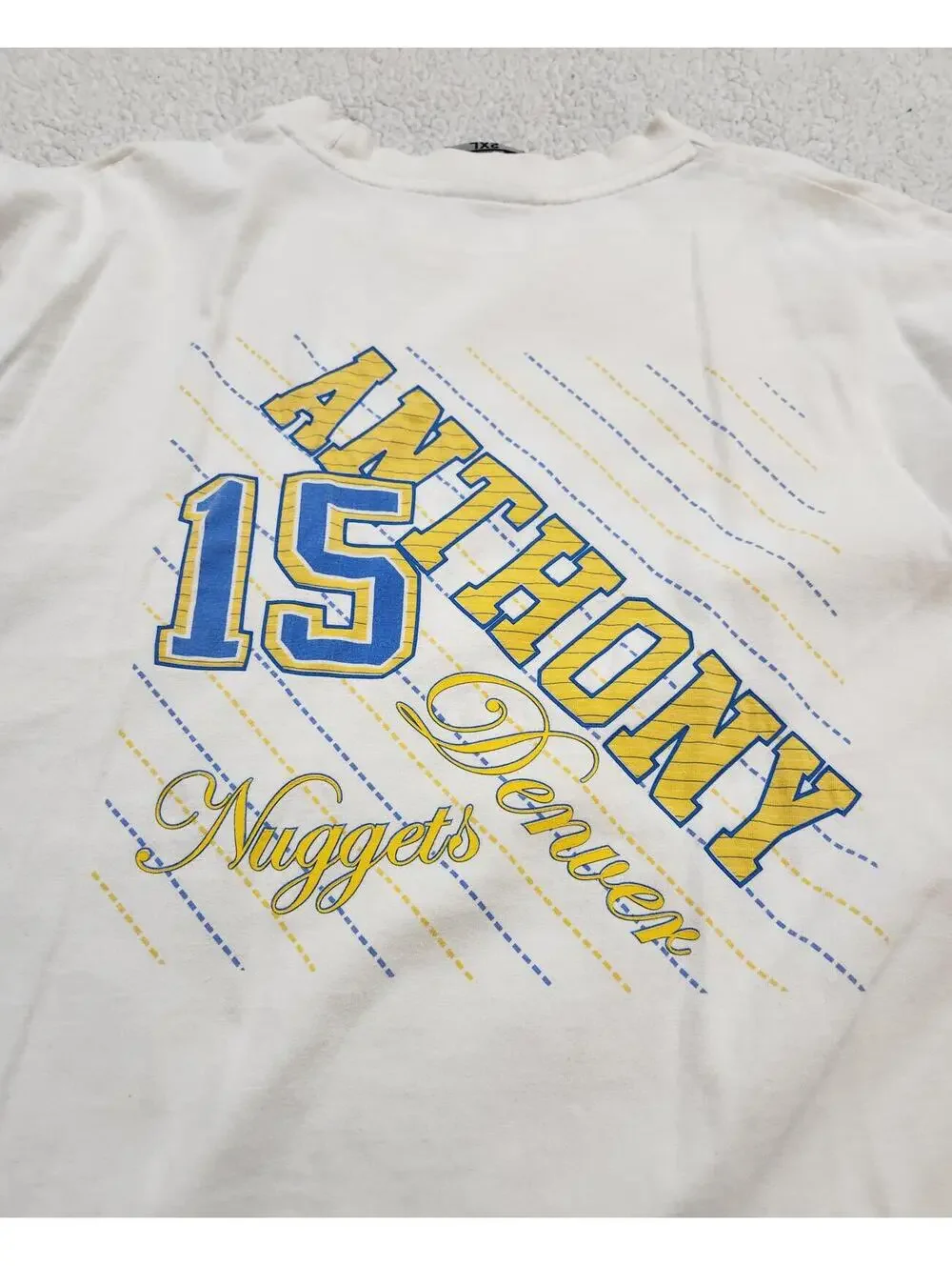 Vintage Y2K UNK Pullover L/S NBA Denver Nuggets #15 Carmelo Anthony Sz XXL 2XL